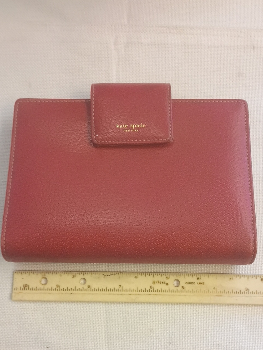 Kate Spade Agenda Planner, Credit Cards. Fits 5x7 Inch Paper, Deep Cranberry EUC